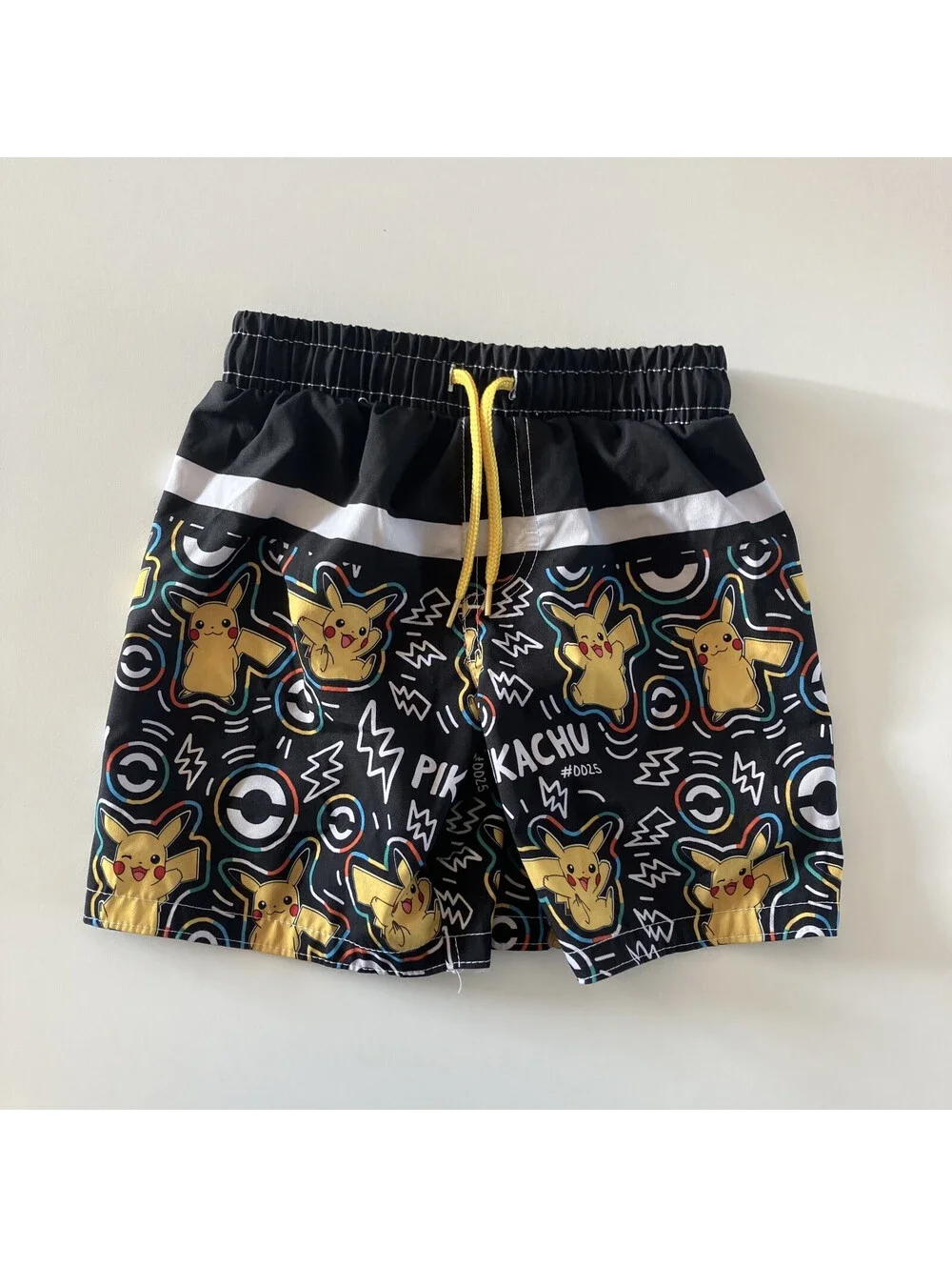Boys Sz 4/5 Pokémon Pikachu Swim Trunks 50+ UPF-Draw String Comfort Liner